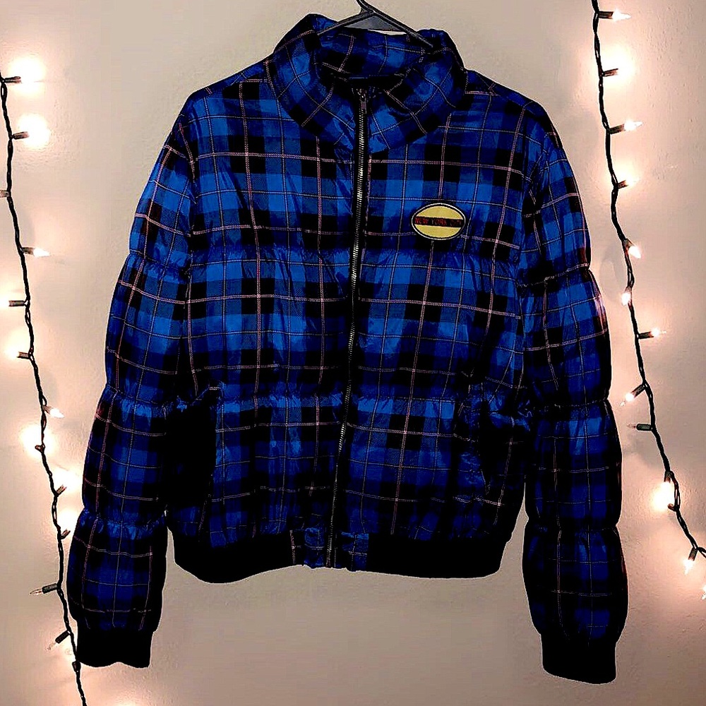 BLUE WONENS PUFF COAT